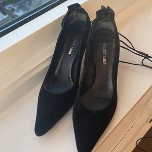 Helmut Lang Black Suede Heels